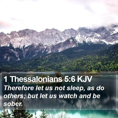 1 Thessalonians 5:6 KJV Bible Verse Image