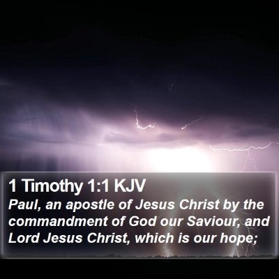 1 Timothy 1:1 KJV Bible Verse Image