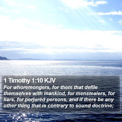 1 Timothy 1:10 KJV Bible Verse Image