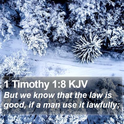 1 Timothy 1:8 KJV Bible Verse Image