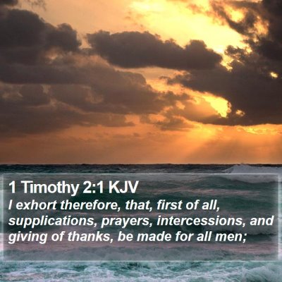 1 Timothy 2:1 KJV Bible Verse Image