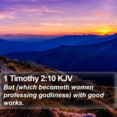 1 Timothy 2:10 KJV Bible Verse Image