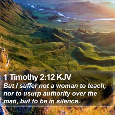 1 Timothy 2:12 KJV Bible Verse Image