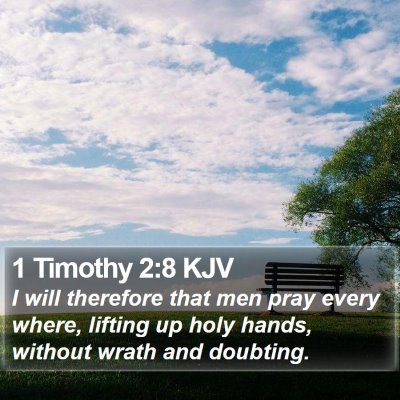 1 Timothy 2:8 KJV Bible Verse Image