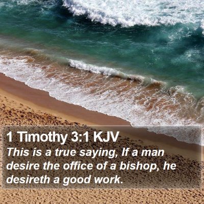 1 Timothy 3:1 KJV Bible Verse Image