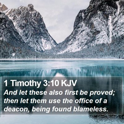 1 Timothy 3:10 KJV Bible Verse Image