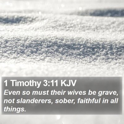 1 Timothy 3:11 KJV Bible Verse Image