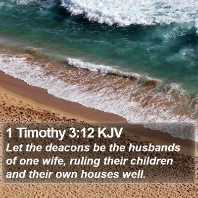1 Timothy 3:12 KJV Bible Verse Image
