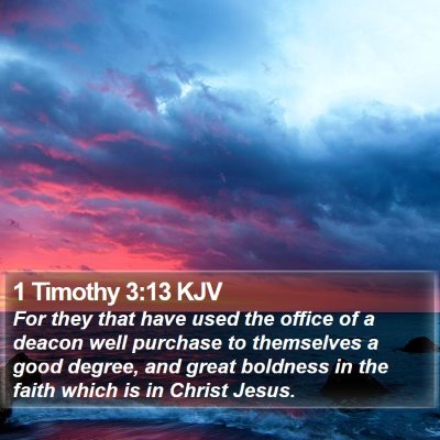 1 Timothy 3:13 KJV Bible Verse Image