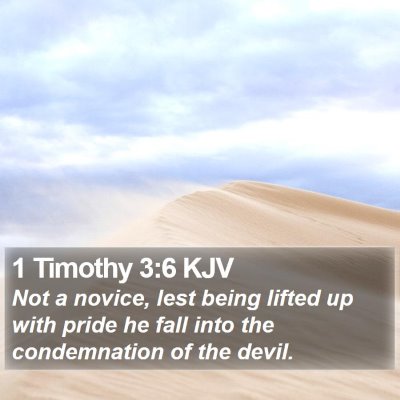1 Timothy 3:6 KJV Bible Verse Image