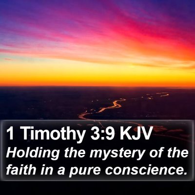 1 Timothy 3:9 KJV Bible Verse Image