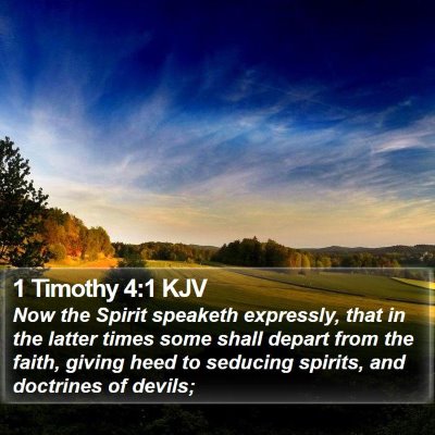 1 Timothy 4:1 KJV Bible Verse Image