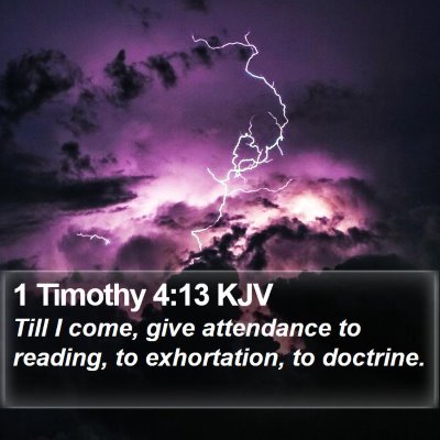 1 Timothy 4:13 KJV Bible Verse Image