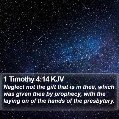 1 Timothy 4:14 KJV Bible Verse Image