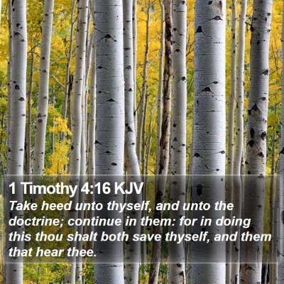 1 Timothy 4:16 KJV Bible Verse Image