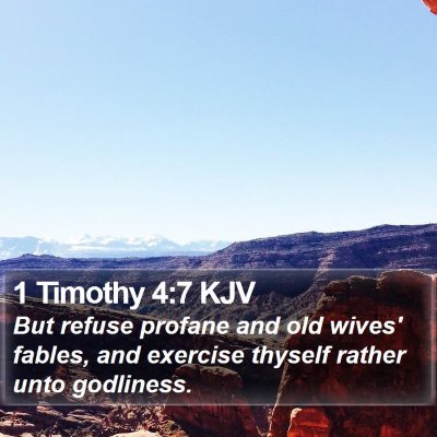 1 Timothy 4:7 KJV Bible Verse Image