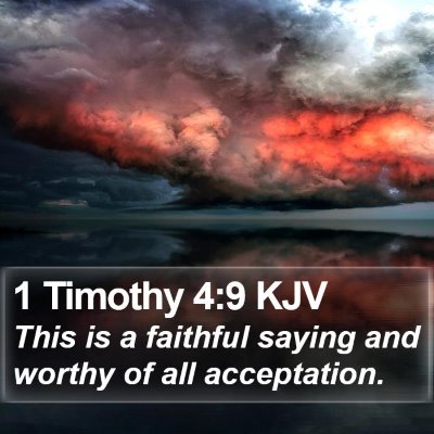 1 Timothy 4:9 KJV Bible Verse Image
