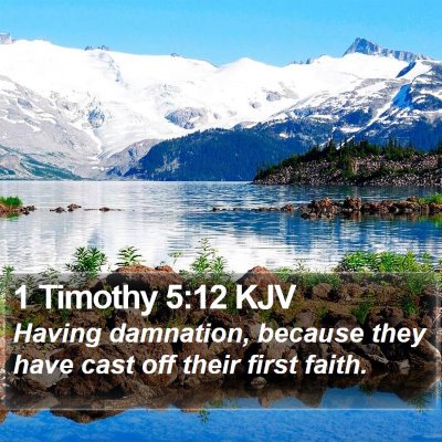 1 Timothy 5:12 KJV Bible Verse Image