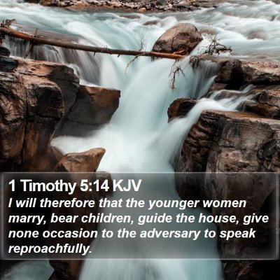 1 Timothy 5:14 KJV Bible Verse Image