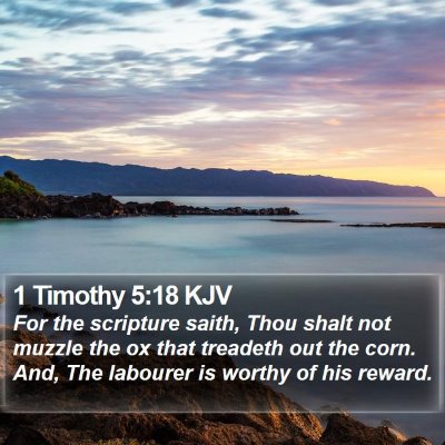 1 Timothy 5:18 KJV Bible Verse Image