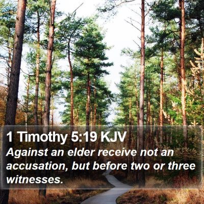 1 Timothy 5:19 KJV Bible Verse Image