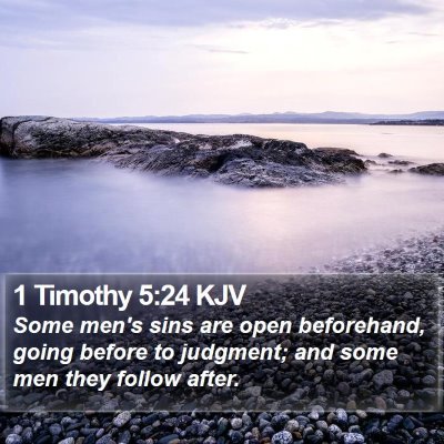 1 Timothy 5:24 KJV Bible Verse Image