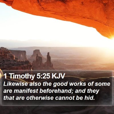1 Timothy 5:25 KJV Bible Verse Image