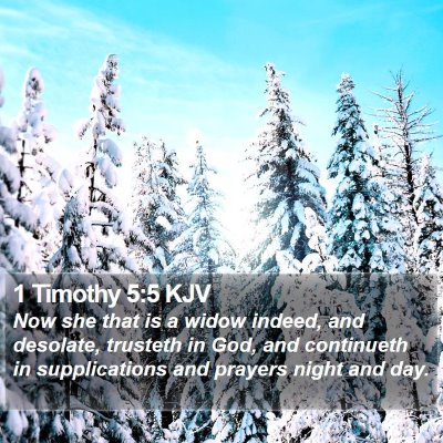 1 Timothy 5:5 KJV Bible Verse Image