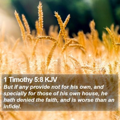 1 Timothy 5:8 KJV Bible Verse Image