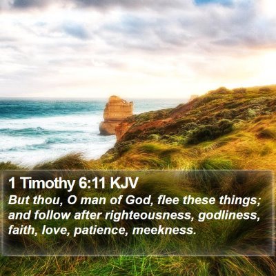 1 Timothy 6:11 KJV Bible Verse Image