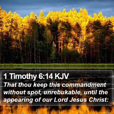 1 Timothy 6:14 KJV Bible Verse Image