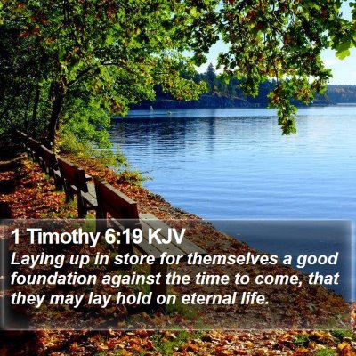1 Timothy 6:19 KJV Bible Verse Image