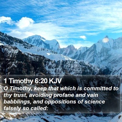 1 Timothy 6:20 KJV Bible Verse Image