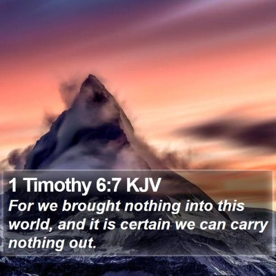 1 Timothy 6:7 KJV Bible Verse Image