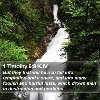 1 Timothy 6:9 KJV Bible Verse Image