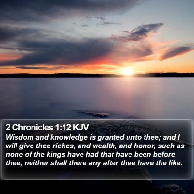 2 Chronicles 1:12 KJV Bible Verse Image