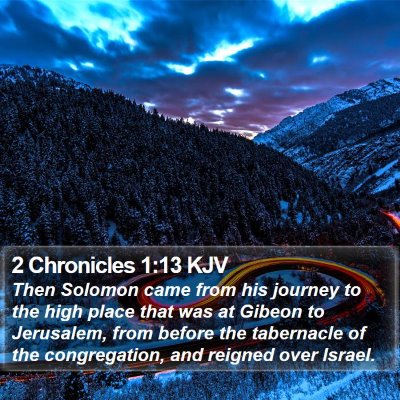 2 Chronicles 1:13 KJV Bible Verse Image