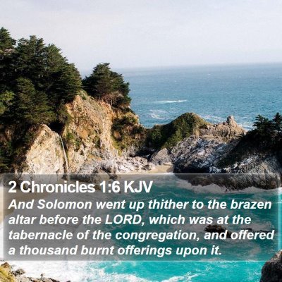 2 Chronicles 1:6 KJV Bible Verse Image
