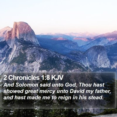 2 Chronicles 1:8 KJV Bible Verse Image