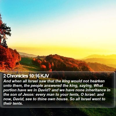 2 Chronicles 10:16 KJV Bible Verse Image