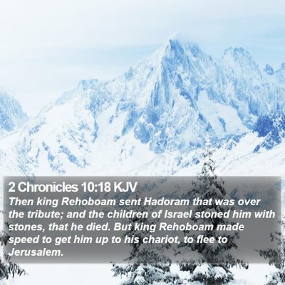 2 Chronicles 10:18 KJV Bible Verse Image