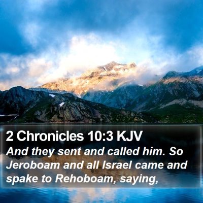 2 Chronicles 10:3 KJV Bible Verse Image