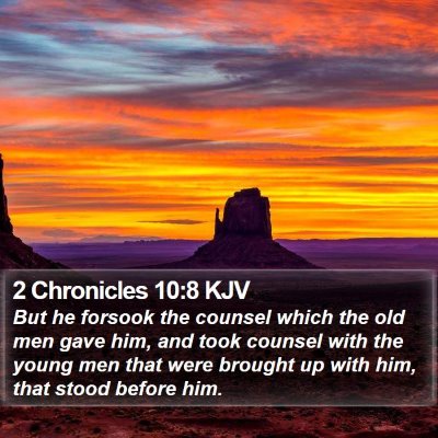 2 Chronicles 10:8 KJV Bible Verse Image