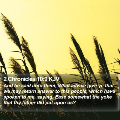 2 Chronicles 10:9 KJV Bible Verse Image