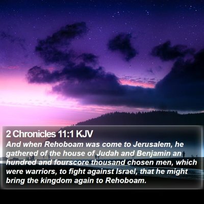 2 Chronicles 11:1 KJV Bible Verse Image