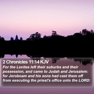 2 Chronicles 11:14 KJV Bible Verse Image