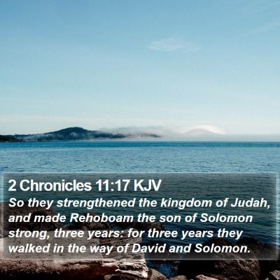 2 Chronicles 11:17 KJV Bible Verse Image