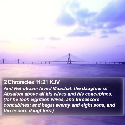 2 Chronicles 11:21 KJV Bible Verse Image