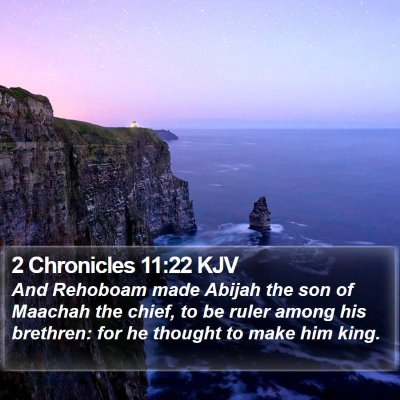 2 Chronicles 11:22 KJV Bible Verse Image