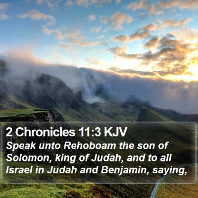 2 Chronicles 11:3 KJV Bible Verse Image